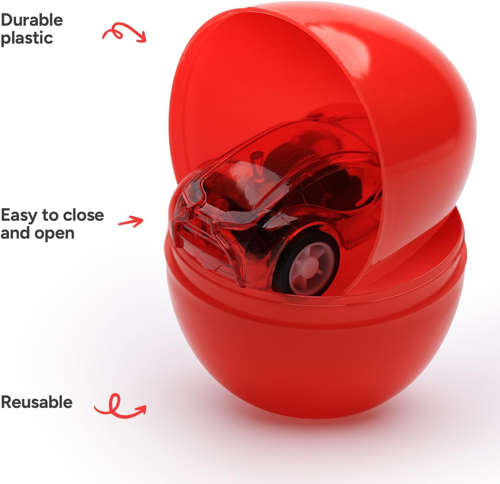 Easter Eggs 3” - Bright Fillable Capsule Egg – 12Ct - Easter Basket Stuffers - E