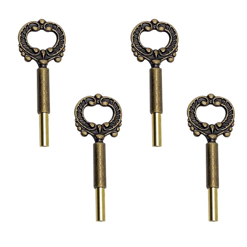 ECUDIS 4 Pack Lamp Keys Socket Turn Replacement Switch Antique Brass