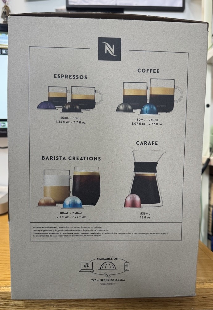 Nespresso Vertuo Next Coffee and Espresso Machine Dark - Black