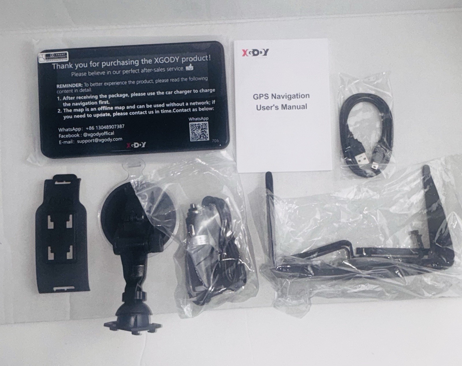 New XGODY GPS Navigation 7” Touchscreen System for car or truck 8GB Mem 256 RAM