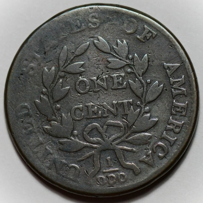 1801 Draped Bust Large Cent - Error Fraction - 1/000 (S-223)