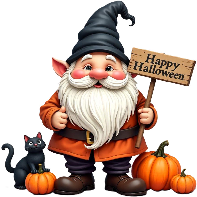 30 Custom Halloween Gnome Personalized Address Labels