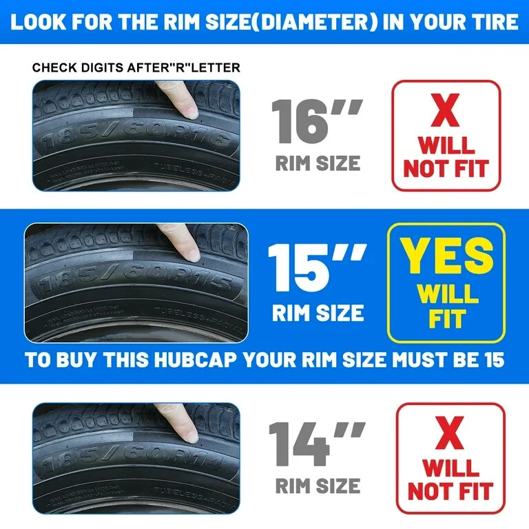 2014 - 2019 Fits Corolla 15" Hubcap Wheel Cover 61171