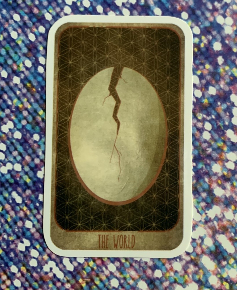 The World Egg Tarot Card Metaphysical Witch Decal Sticker