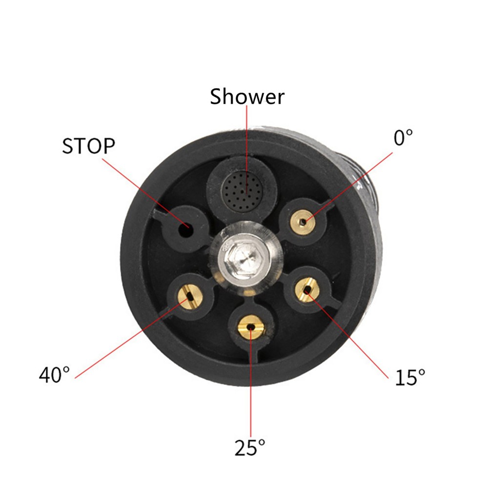 6 in 1 1/4" Multi-functional 500 PSI Adjustable Cleaning Washer Nozzle