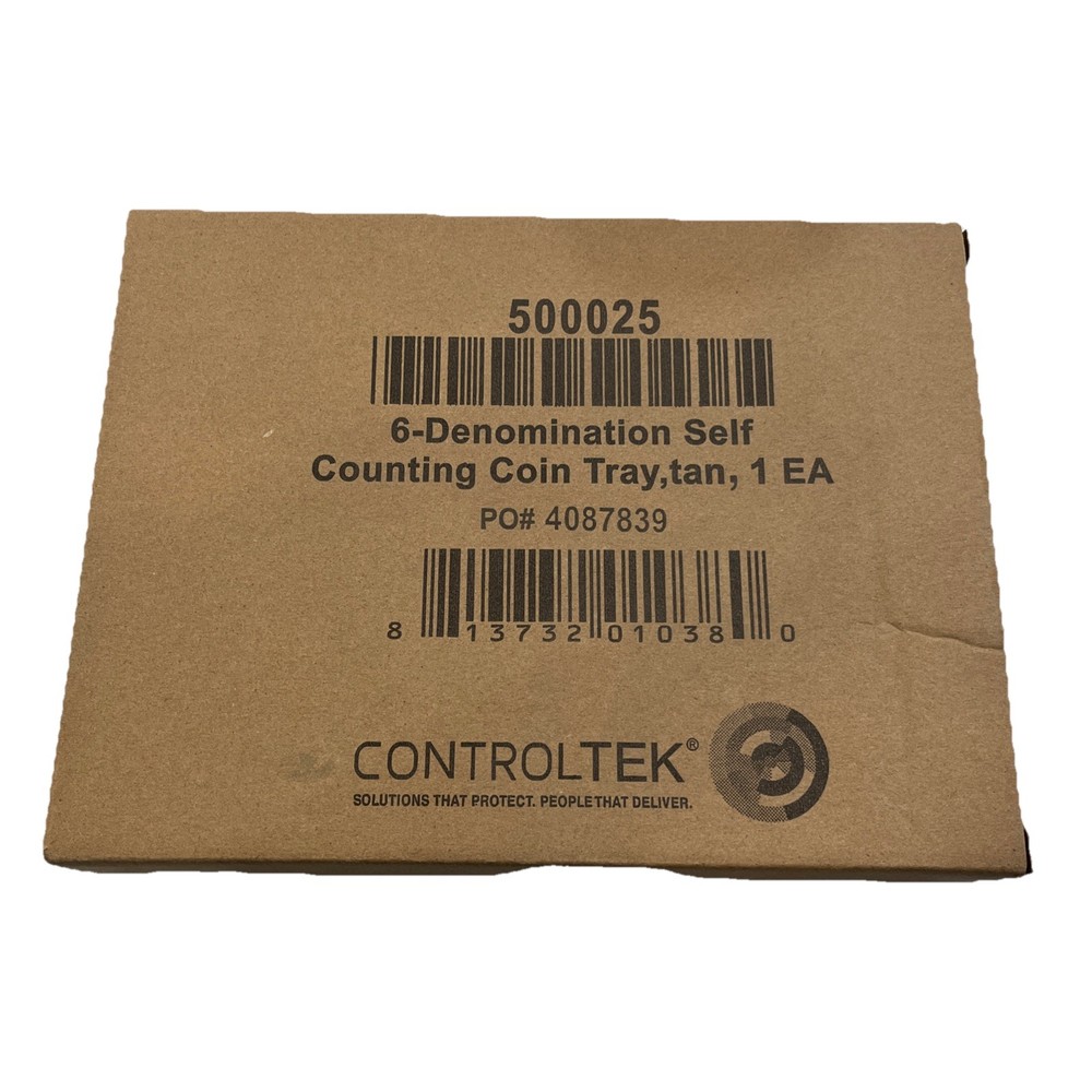 Controltek 6 Denomination Self Counting Coin Tray