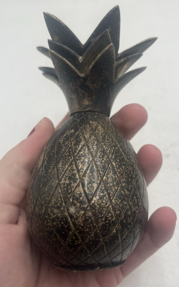 Vintage Brass Pineapple Candlestick Candle Holder