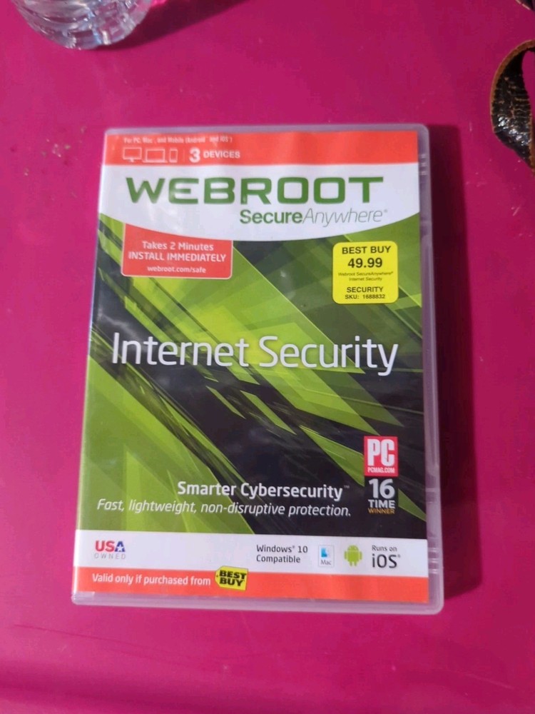 WebRoot Internet Security Disc New Sealed (A)