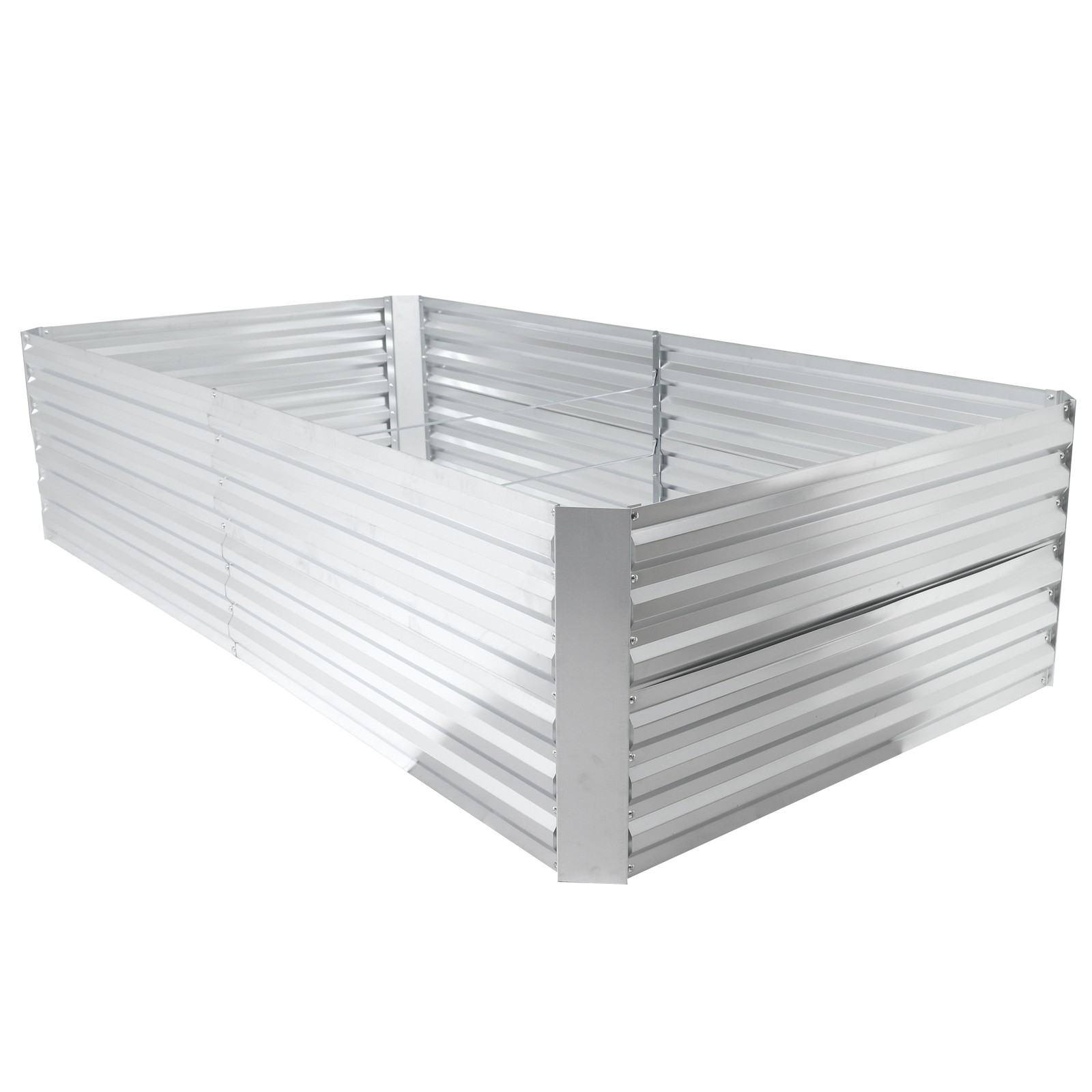 8x4x2ft Galvanized Raised Garden Bed kit Garden Planter Box Flower Vegetable
