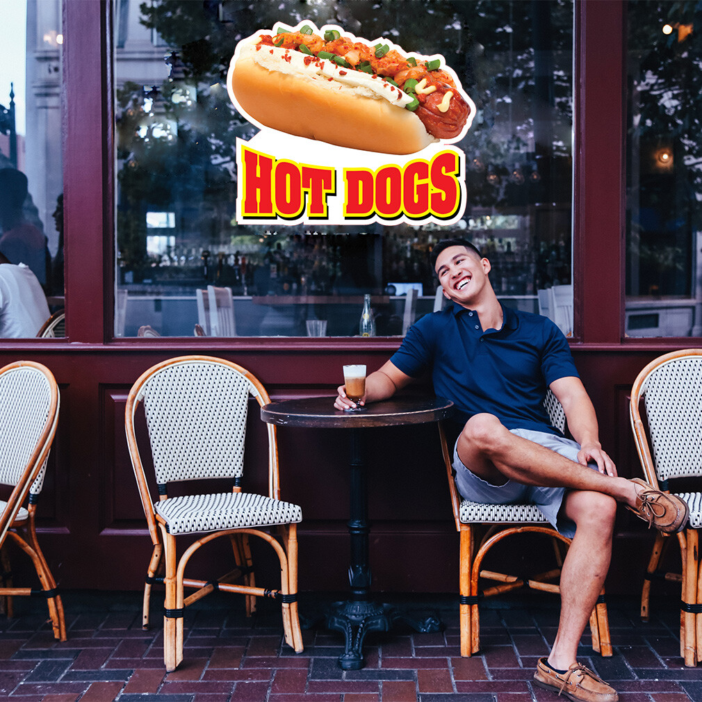 Food Truck Decals Hot Dogs Restaurant & Food Concession Concession Sign Red