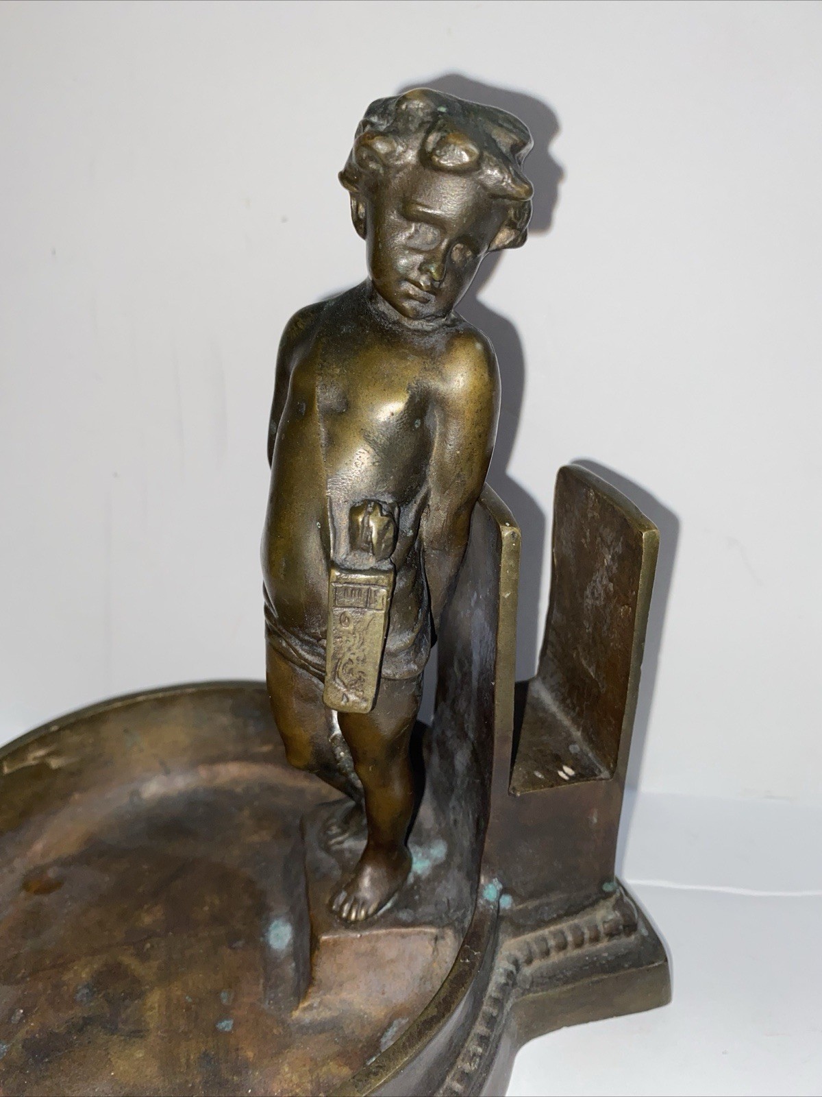 Peter Tereszczuk Art Nouveau Bronze Boy Sculpture, Used