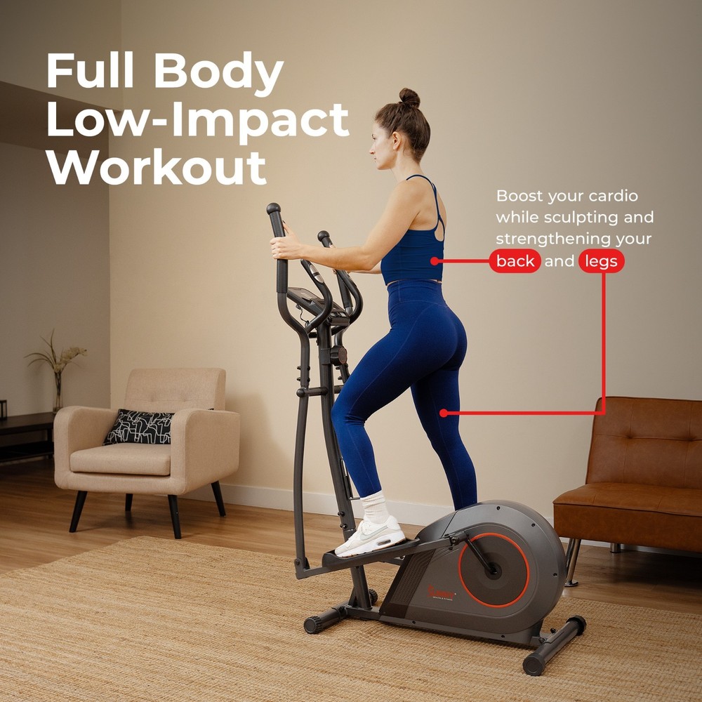 Smart Compact Elliptical Exercise Machine Bluetooth 16-Level Magnetic Resistance