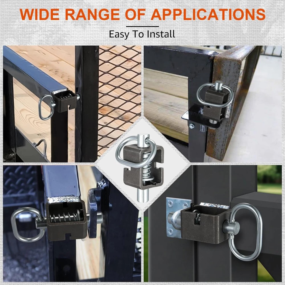 Spring Latch Lock, Weld-On Spring Latch Assembly, Universal Fit for Uti