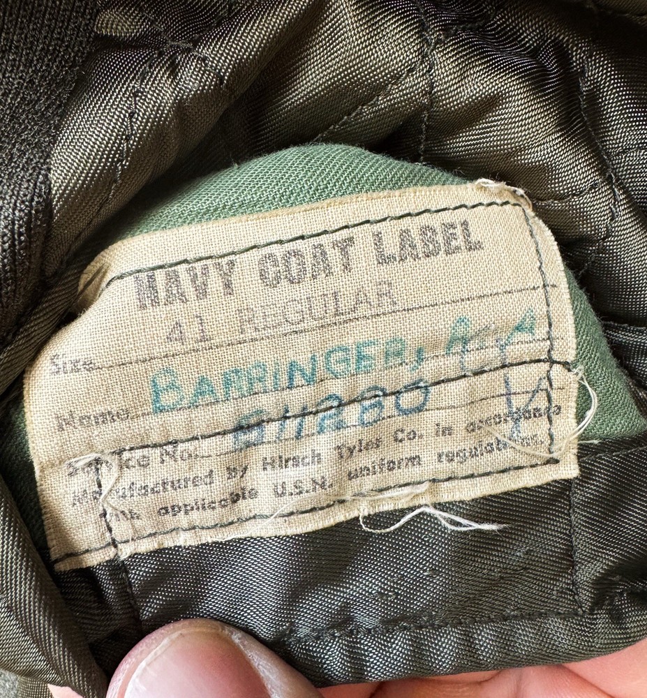 Minty Original WW2 US Navy Commander’s Aviation Working Green Uniform Jacket