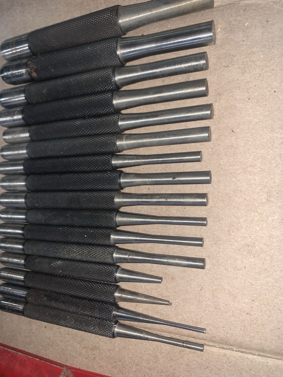 Starrett Short No S 565 Set Drive Pin Punches Complete Plus Extras Spare Set