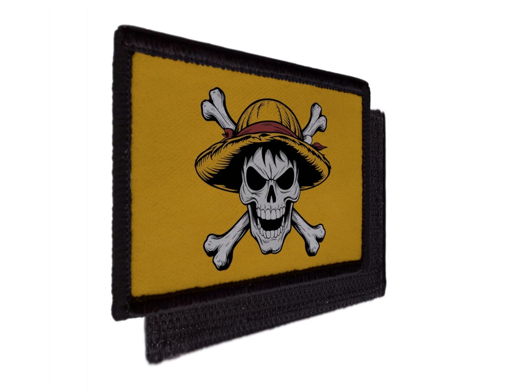 Luffy Straw Hat Pirate Flag Morale Hook Patch [sub]