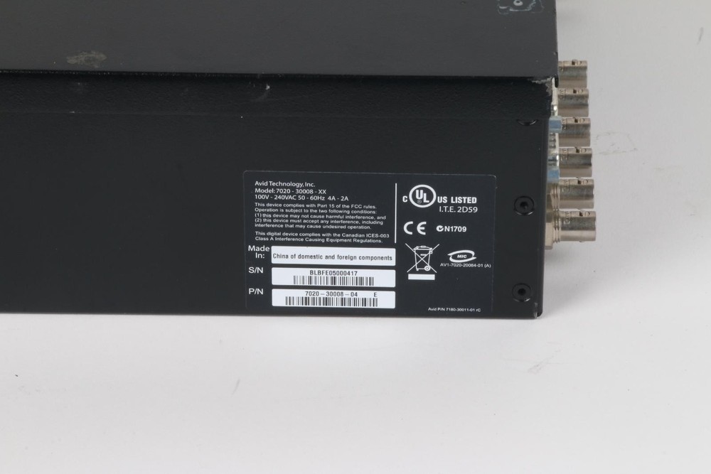 Avid Technology 7020-30008-XX Audio Video Interface Box - Fair Condition