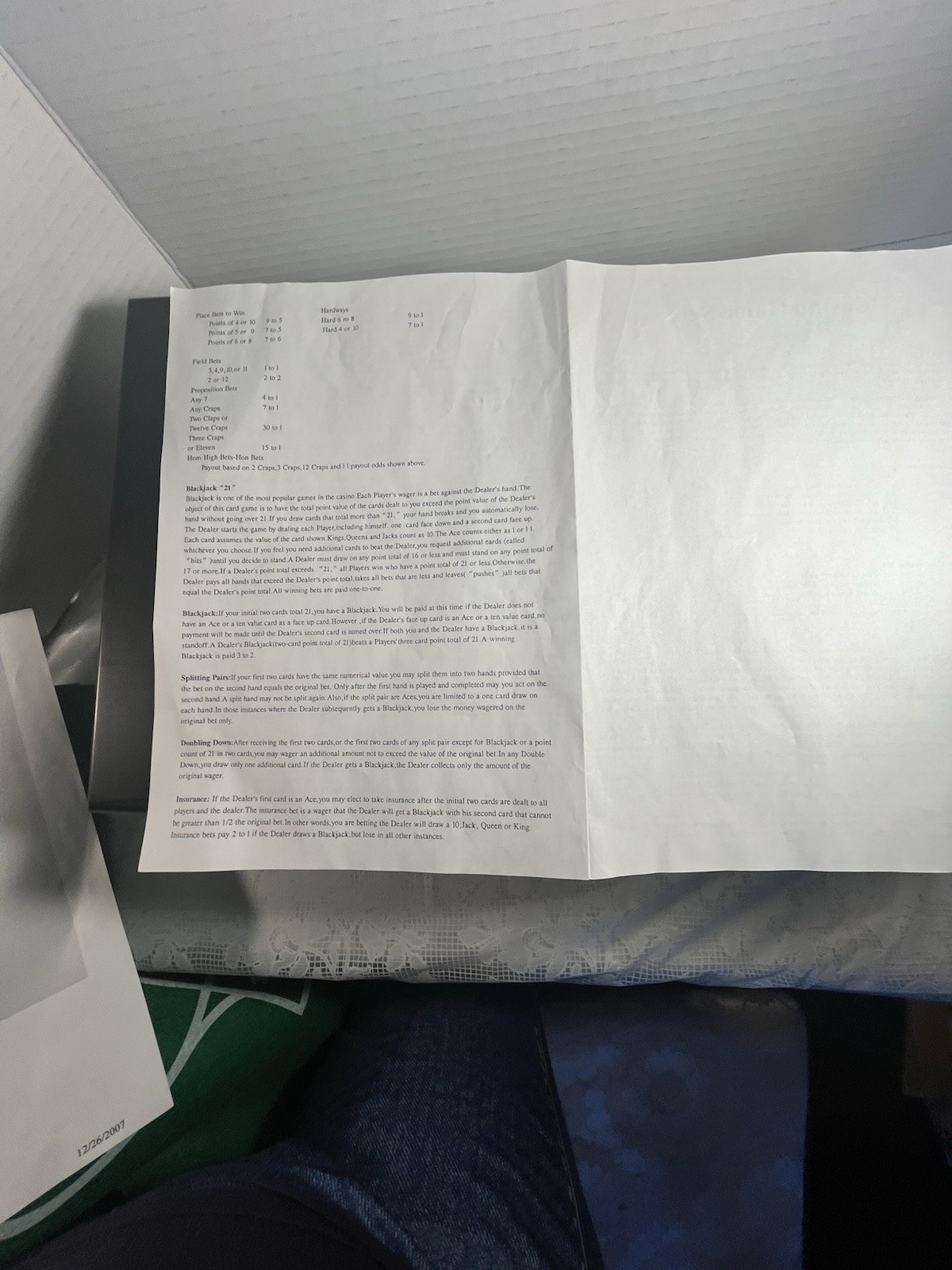 Roulette Casino Game Set w/ Wheel, Felt Layout, Chips & Cards Tabletop Gambling