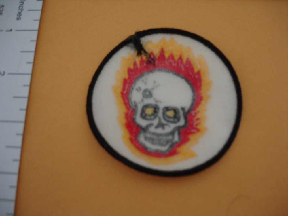 Motorcycle Vintage Patch Skull with fire LOST Boys