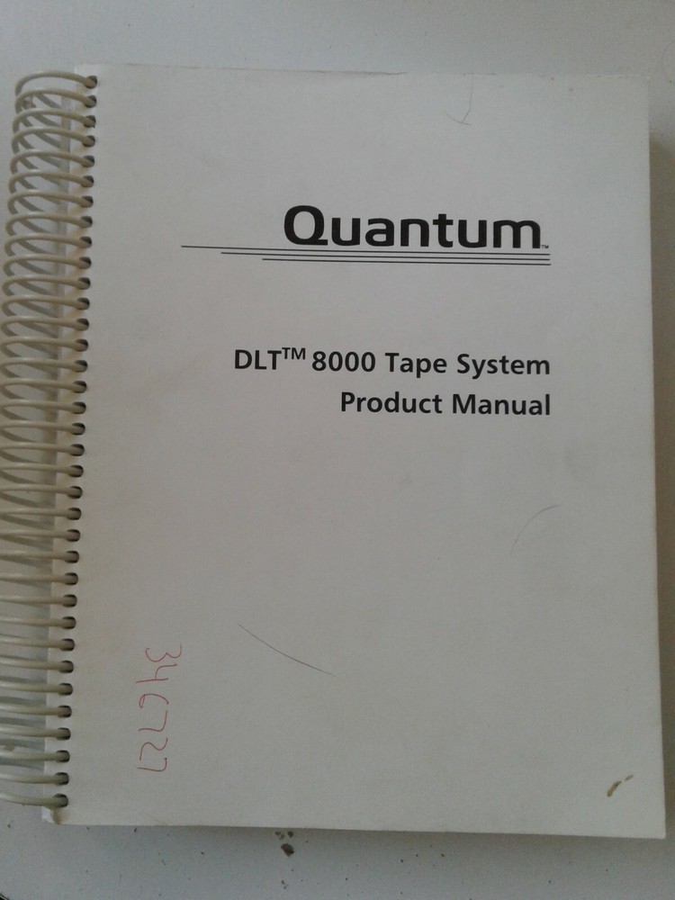 Computer Quantum DLT 8000 Tape System Product Manual 1999