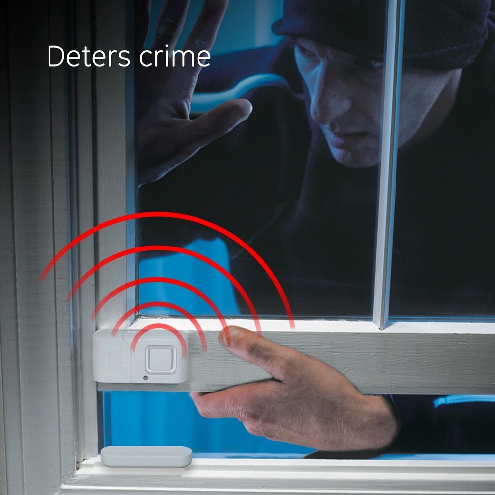 GE Indoor Security Audible Window/Door Alarms 2-Pack Sensor NEW