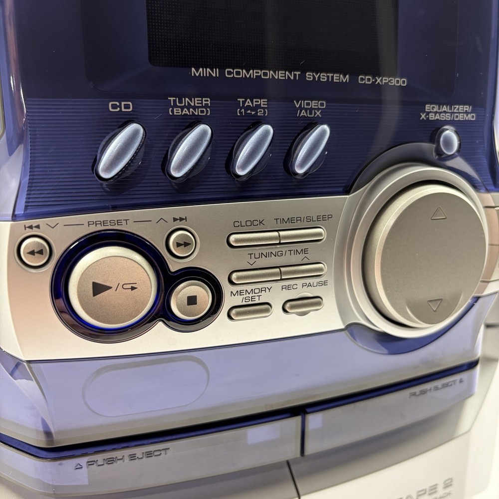 Sharp CD-XP300 Mini Component Stereo System w/ Speakers and Remote – For Parts