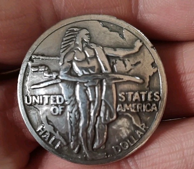 3 Pack Tandy Leather Oregon Trail Half Dollar Screw Back Conchos - 1 1/8"