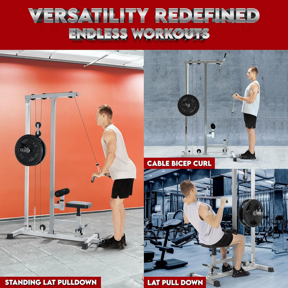 Yes4All LAT Pull down Machines, LAT Row Cable Machine, LAT Tower with Additional