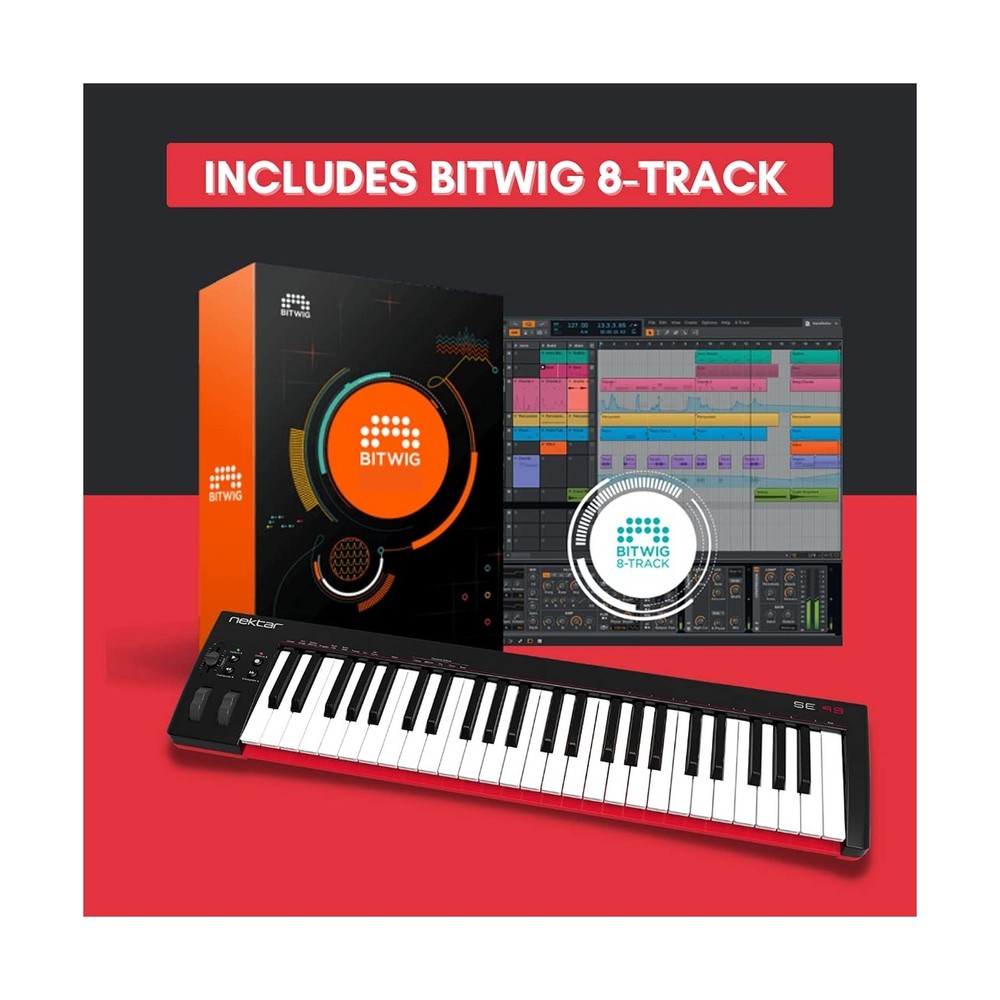 Nektar, 49-Key Midi Controller (SE49),Black white Grey