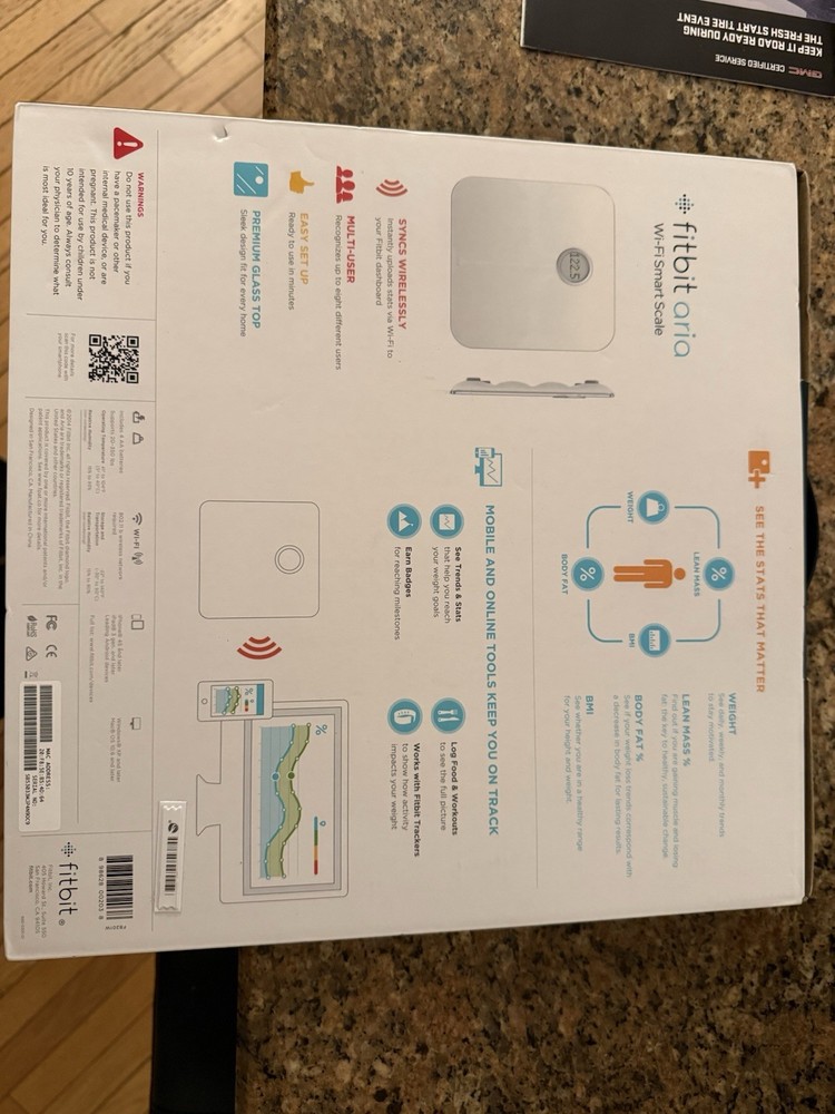 Fitbit Aria Smart Scale Bluetooth, 1 Pack