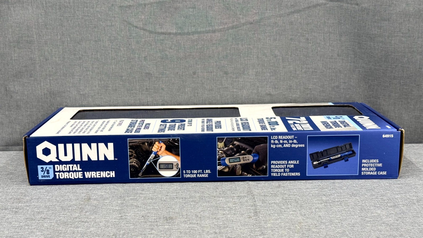 NEW Quinn 3/8 inch Drive Digital Torque Wrench 5 to 100 ft lbs - 64915 Free S/H