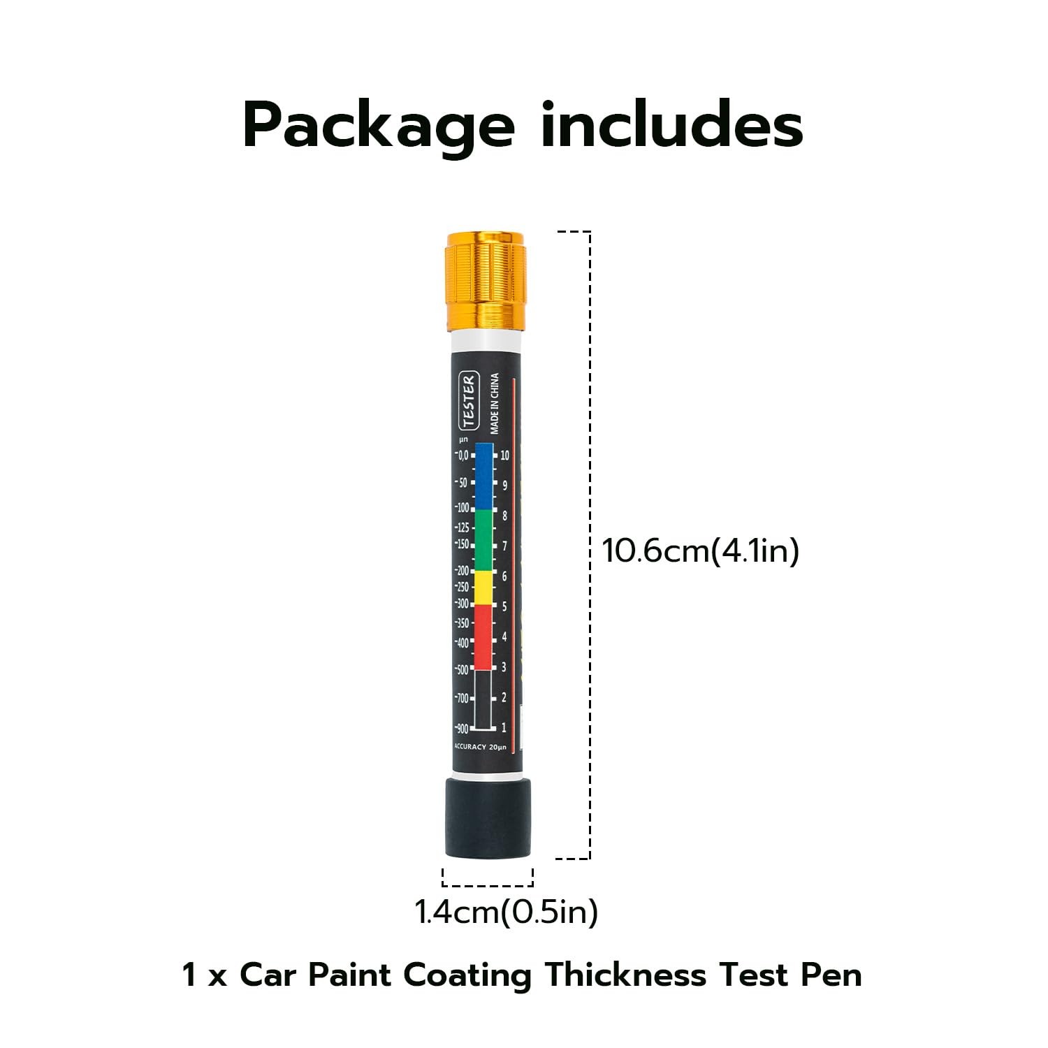 Mcbazel Paint Thickness Tester Meter Gauge, Magnetic Car Paint Coating Tester, C