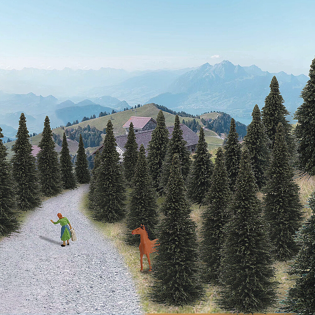 50pcs Model Pine Trees 5cm 1:160 Green Pines for N Scale Model Railroad Layout