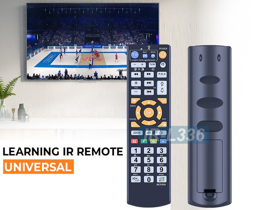 3-Device Universal IR Remote With Learning Function For Cable Box TV DVD DVR