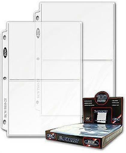 20 BCW Pro 2-Pocket 5 x 7 Photo Album Pages 5x7 clear 3-ring binder sheets