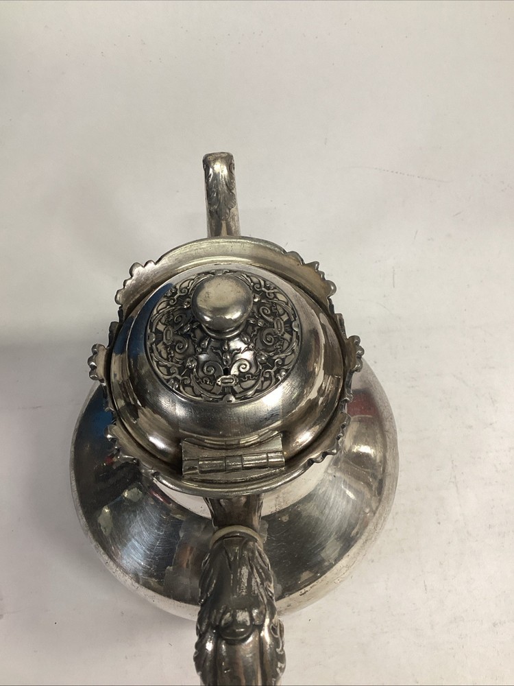 Antique Ornate Silver Plated Teapot