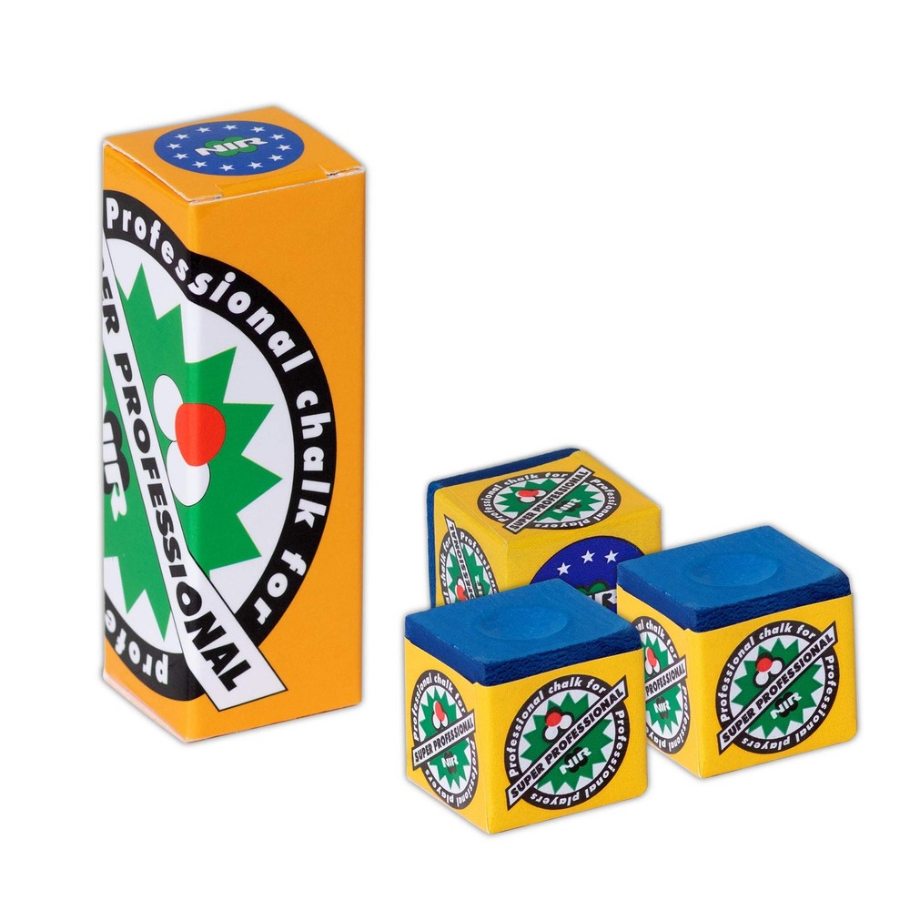 3 PCS Blue NIR Super Professional Pool Cue Billiard Chalk, Snooker Accessory