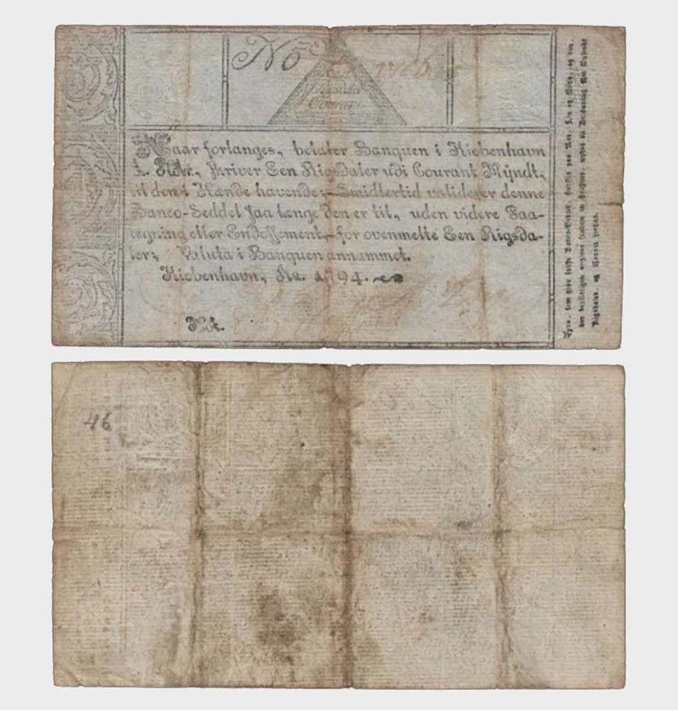 Denmark - 1794 - 1 Rigsdaler - "VG"  #CO8112