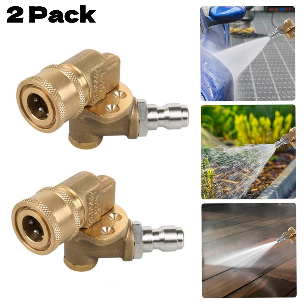 2Pack High Pressure Washer Spray Nozzle Tips Quick Connect Pivot Adapter Coupler
