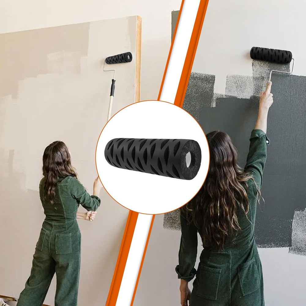 Tree Bark Pattern Drywall Texture Roller, 9-Inch, Paint Roller for Walls and Cei