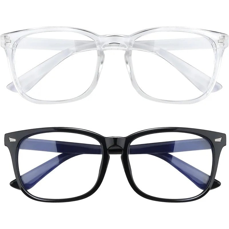 Blue Light Blocking Glasses 2 Pack Computer Screen Eyewear Gaming Glasses