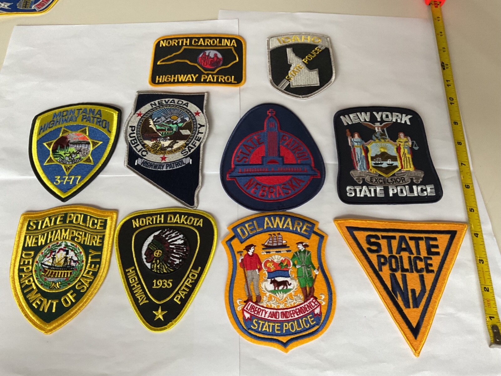Police collectors patch set 50 pieces all different state patches. All New