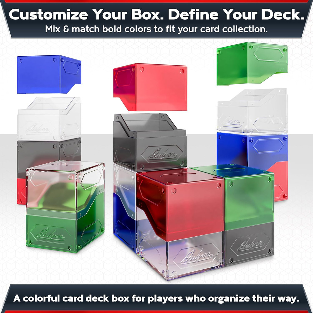 360° Modular Nexus Deckblock - Durable Stackable MTG Deck Box for Commander Fits