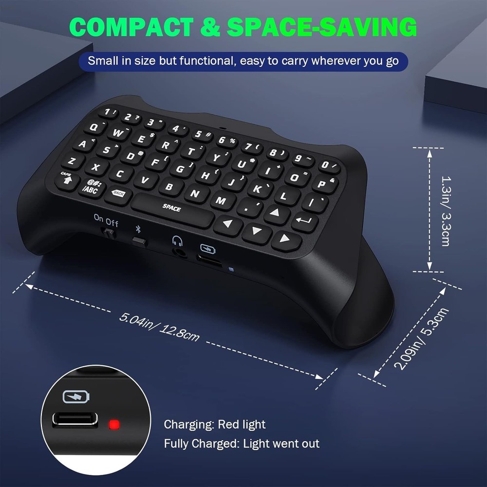 PS5 Controller Keyboard Chatpad Wireless Backlit