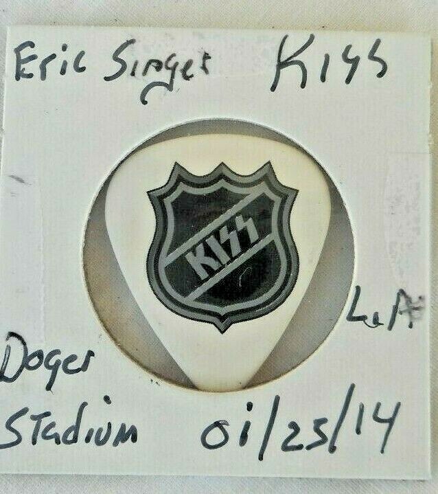 Eric Singer  Guitar Pick Kiss Dodger Stadium Jan. 25, 2014