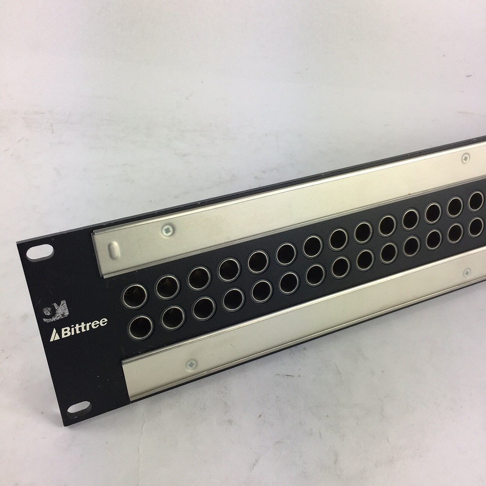 Bittree B52T-2WTHD 2x26 2RU Panel Black Normalling Terminating Audio Patchbay