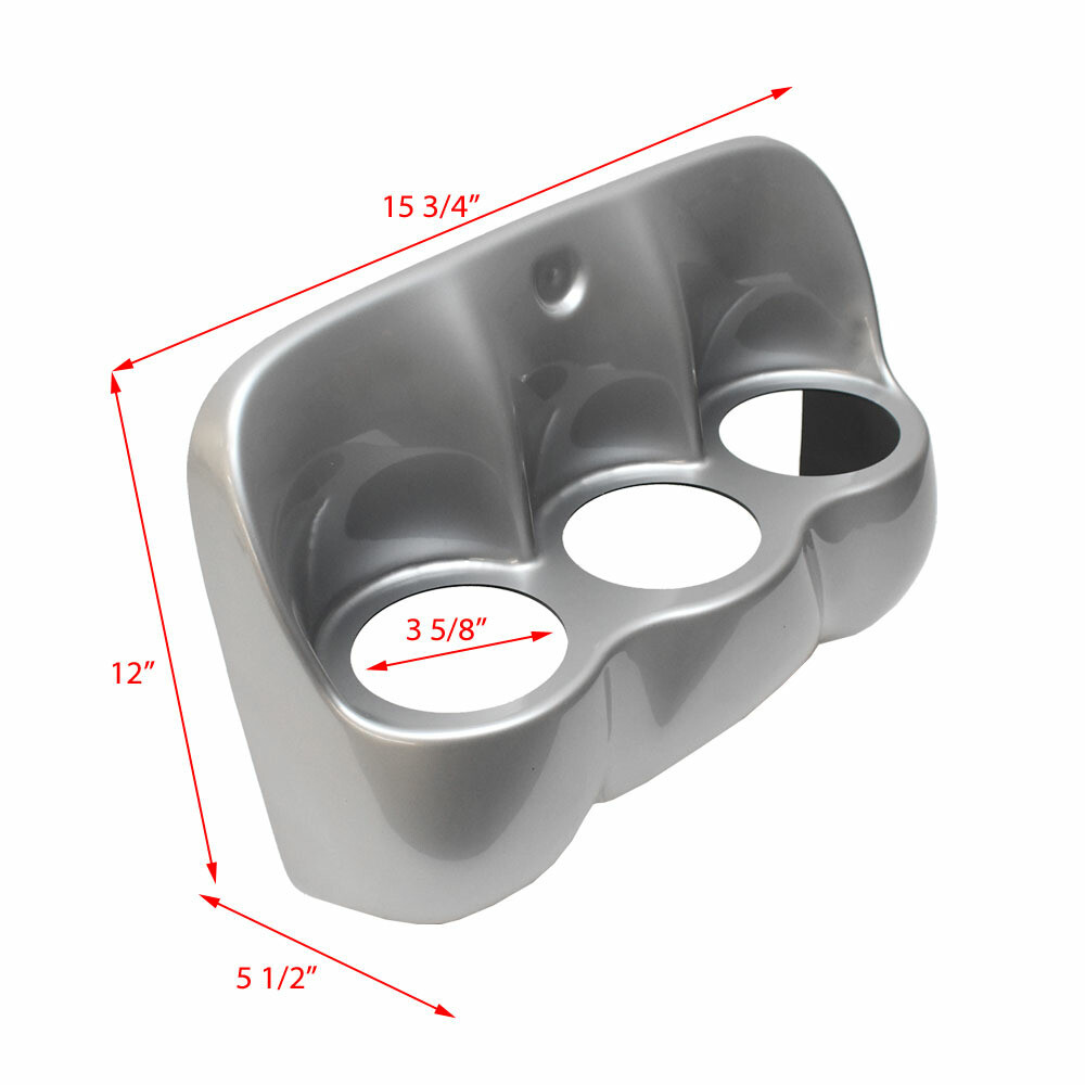 Tracker Boat Cup Holder Panel 180154 | 3-Hole Silver
