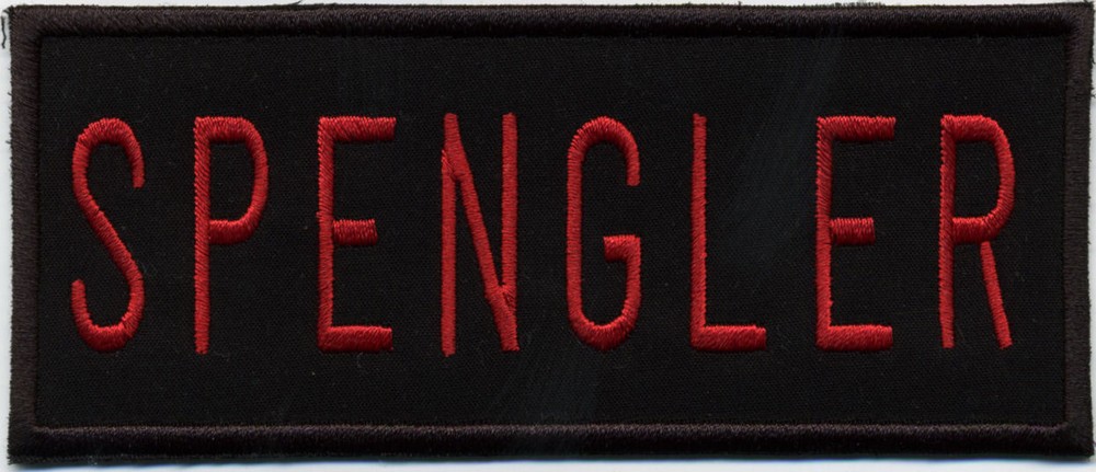 Iron-On Ghostbusters 2 Style Embroidered Name Tag Patch - SPENGLER