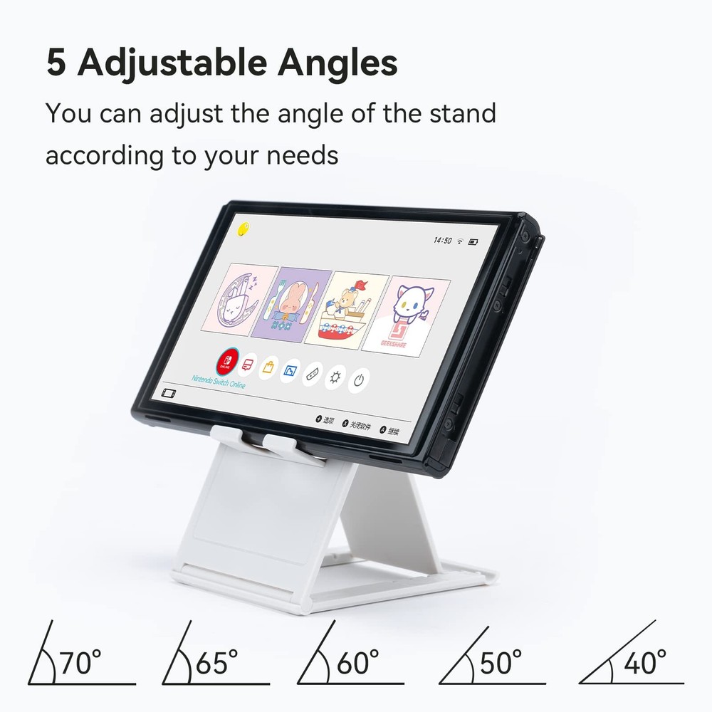 Table Play Stands Holder for Switch/Switch OLED/phone Tablet Adjustable Foldable