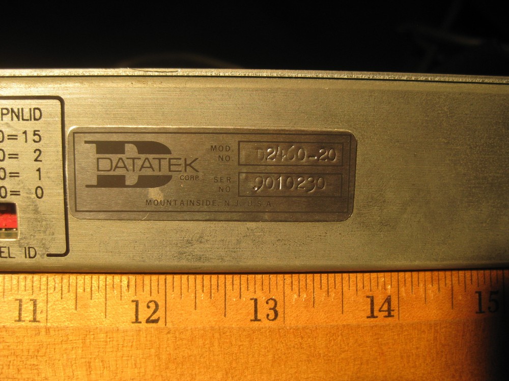 Datatek D2460-20 Routing Switcher Remote Rack Mount Panel